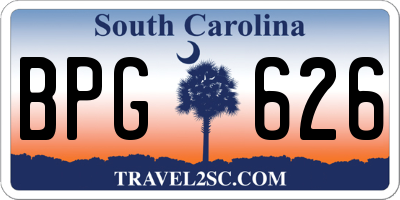SC license plate BPG626