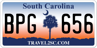 SC license plate BPG656