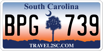 SC license plate BPG739