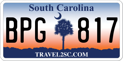 SC license plate BPG817
