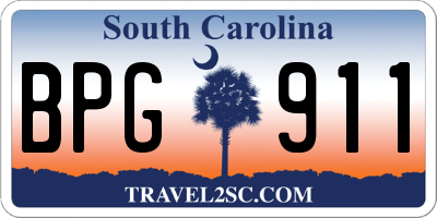 SC license plate BPG911