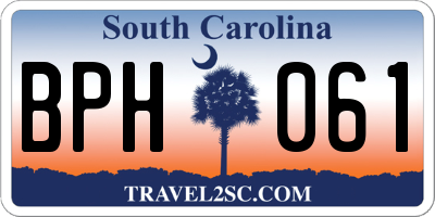 SC license plate BPH061