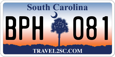 SC license plate BPH081