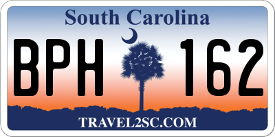SC license plate BPH162