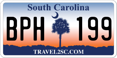 SC license plate BPH199