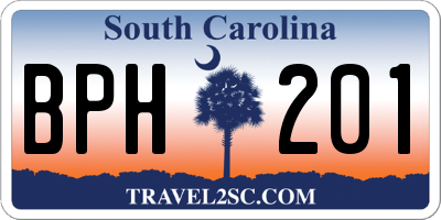 SC license plate BPH201