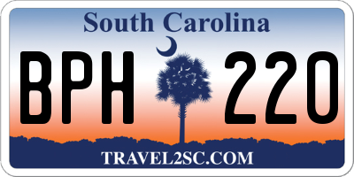 SC license plate BPH220