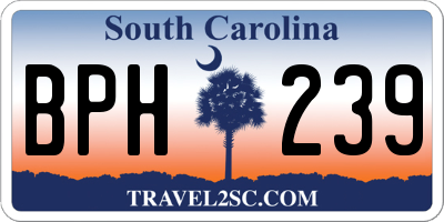 SC license plate BPH239