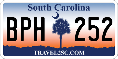 SC license plate BPH252
