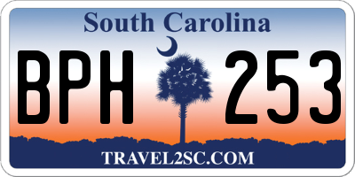 SC license plate BPH253