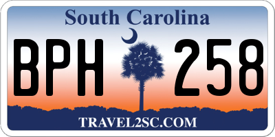 SC license plate BPH258