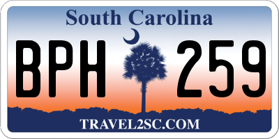 SC license plate BPH259