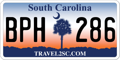 SC license plate BPH286