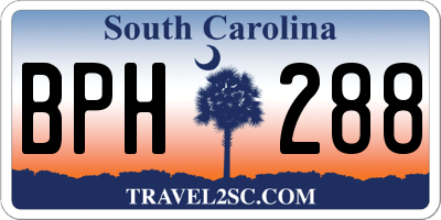 SC license plate BPH288