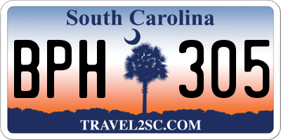 SC license plate BPH305