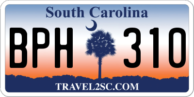 SC license plate BPH310