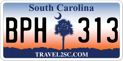 SC license plate BPH313
