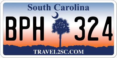 SC license plate BPH324