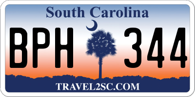 SC license plate BPH344