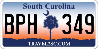 SC license plate BPH349