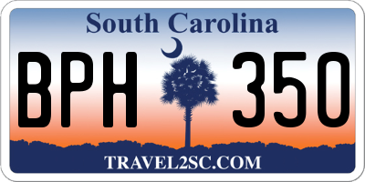 SC license plate BPH350