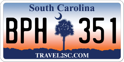 SC license plate BPH351