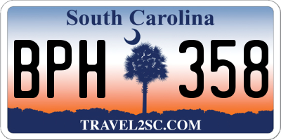 SC license plate BPH358