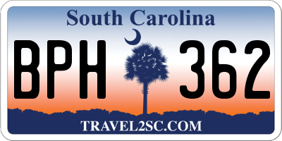 SC license plate BPH362