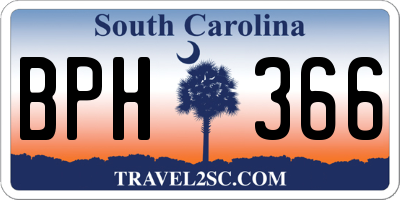 SC license plate BPH366