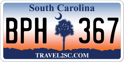 SC license plate BPH367