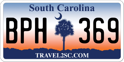 SC license plate BPH369