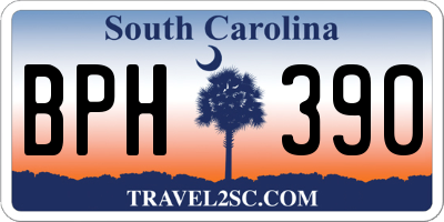SC license plate BPH390