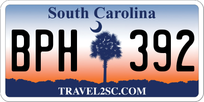SC license plate BPH392