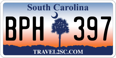 SC license plate BPH397