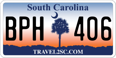 SC license plate BPH406