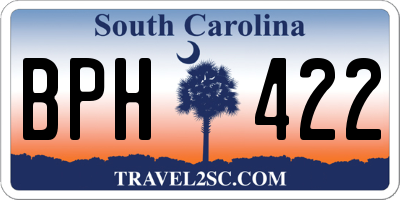 SC license plate BPH422