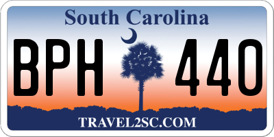 SC license plate BPH440