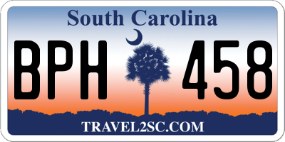 SC license plate BPH458
