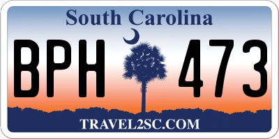 SC license plate BPH473