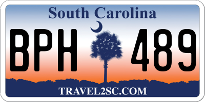 SC license plate BPH489