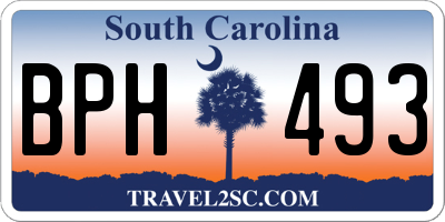 SC license plate BPH493
