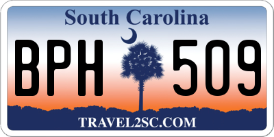 SC license plate BPH509