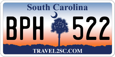 SC license plate BPH522