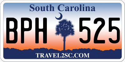 SC license plate BPH525