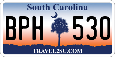 SC license plate BPH530