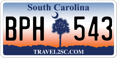 SC license plate BPH543