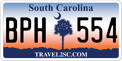 SC license plate BPH554