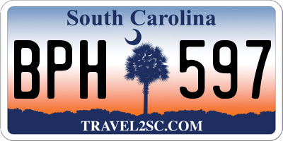 SC license plate BPH597
