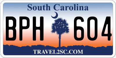 SC license plate BPH604