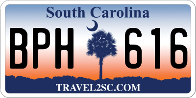 SC license plate BPH616